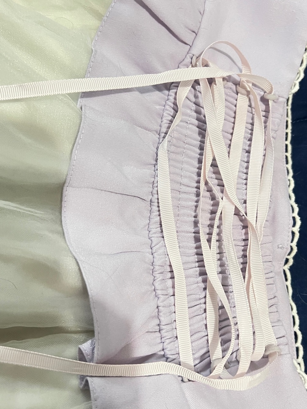 Ank Rouge Lavender & Ivory Ruffle A-Line Skirt Jfashion Egirl Lolita Jirai Kei - Picture 4 of 7